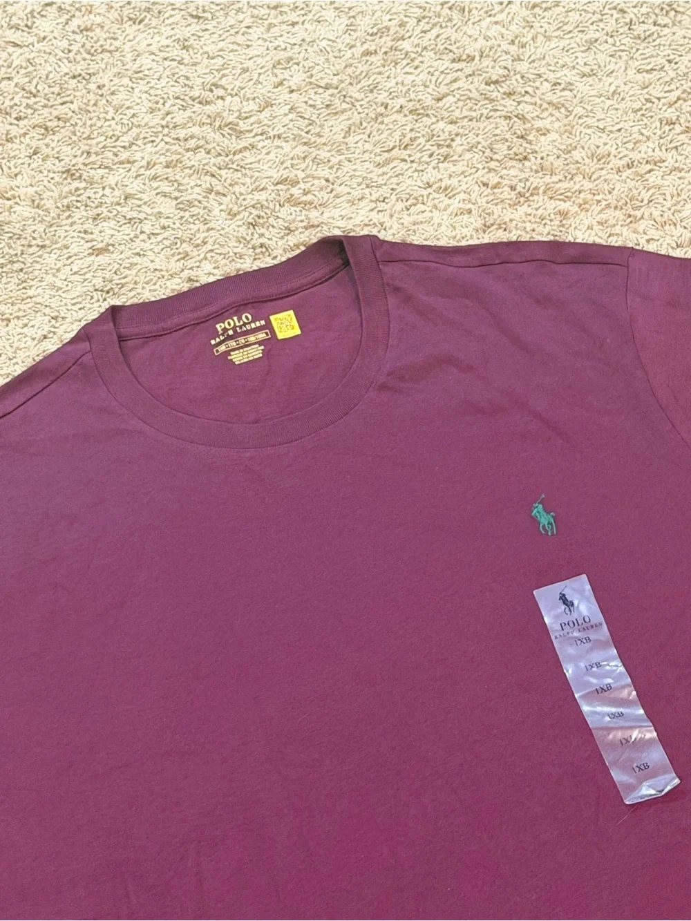 New Polo Ralph Lauren T-Shirt Tee Men's 1XB Maroon Pony NWOT